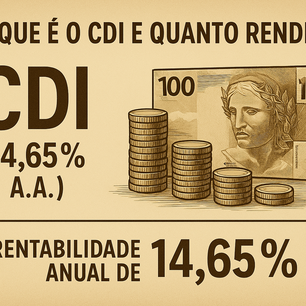Ilustração representando o CDI e sua relação com investimentos